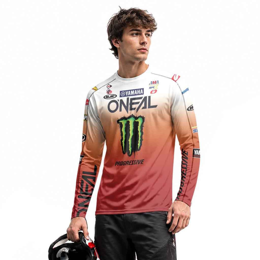 Cooper Webb 32 Oneal Orange Long Sleeve Motocross Jersey