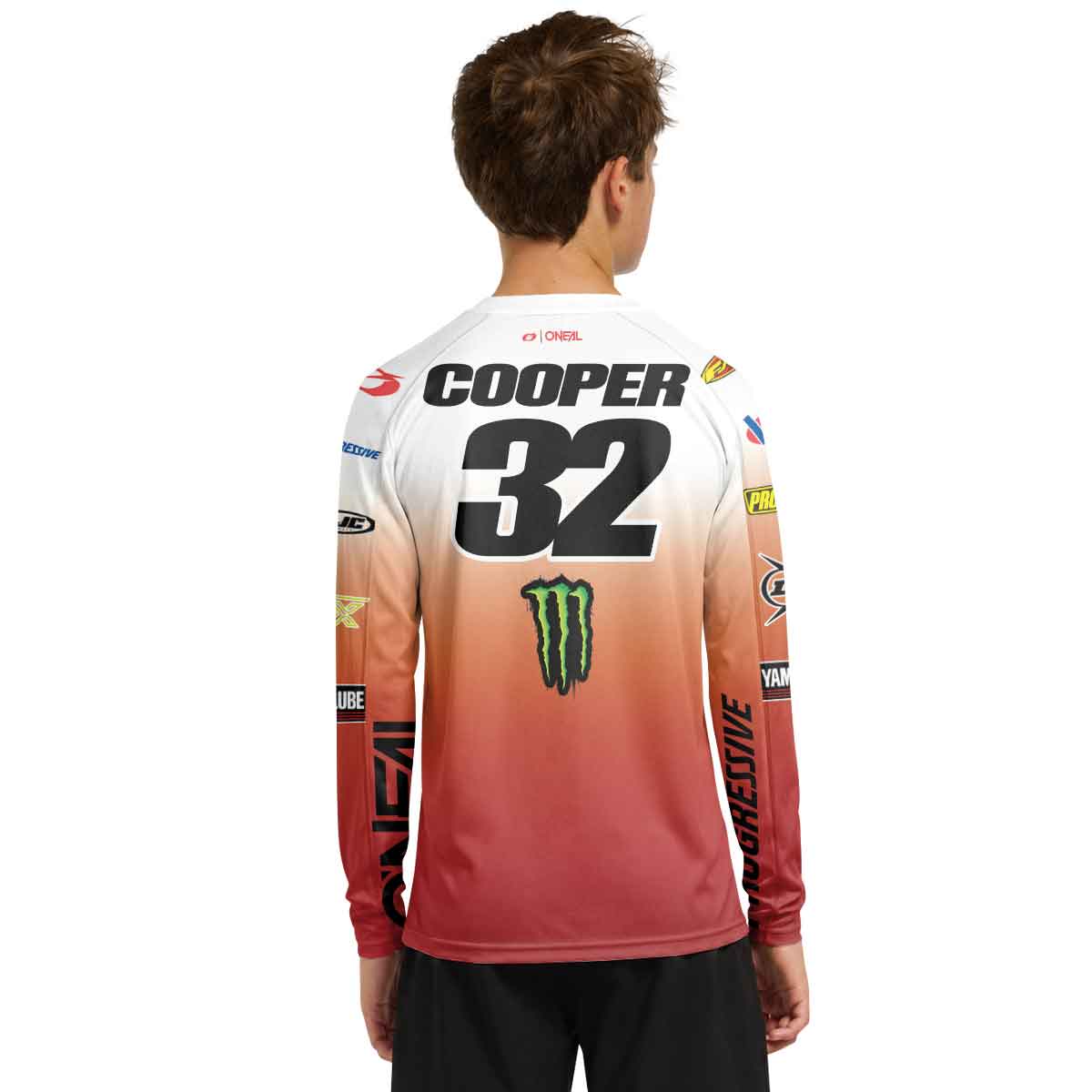 Cooper Webb 32 Oneal Orange Youth Long Sleeve Motocross Jersey