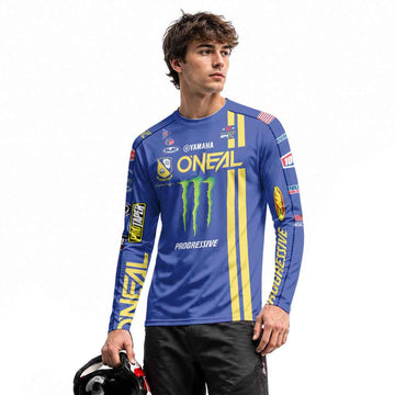 Cooper Webb 32 Oneal Yellow Stripe Long Sleeve Motocross Jersey