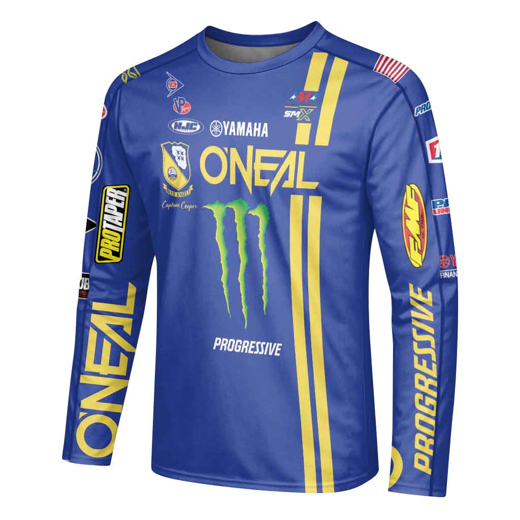 Cooper Webb 32 Oneal Yellow Stripe Long Sleeve Motocross Jersey