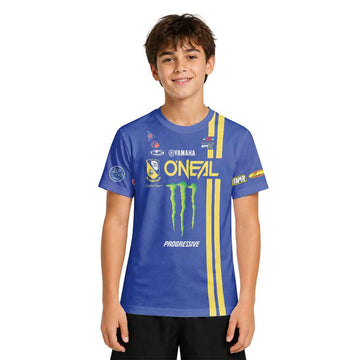 Cooper Webb 32 Oneal Yellow Stripe Youth Short Sleeve Motocross Jersey