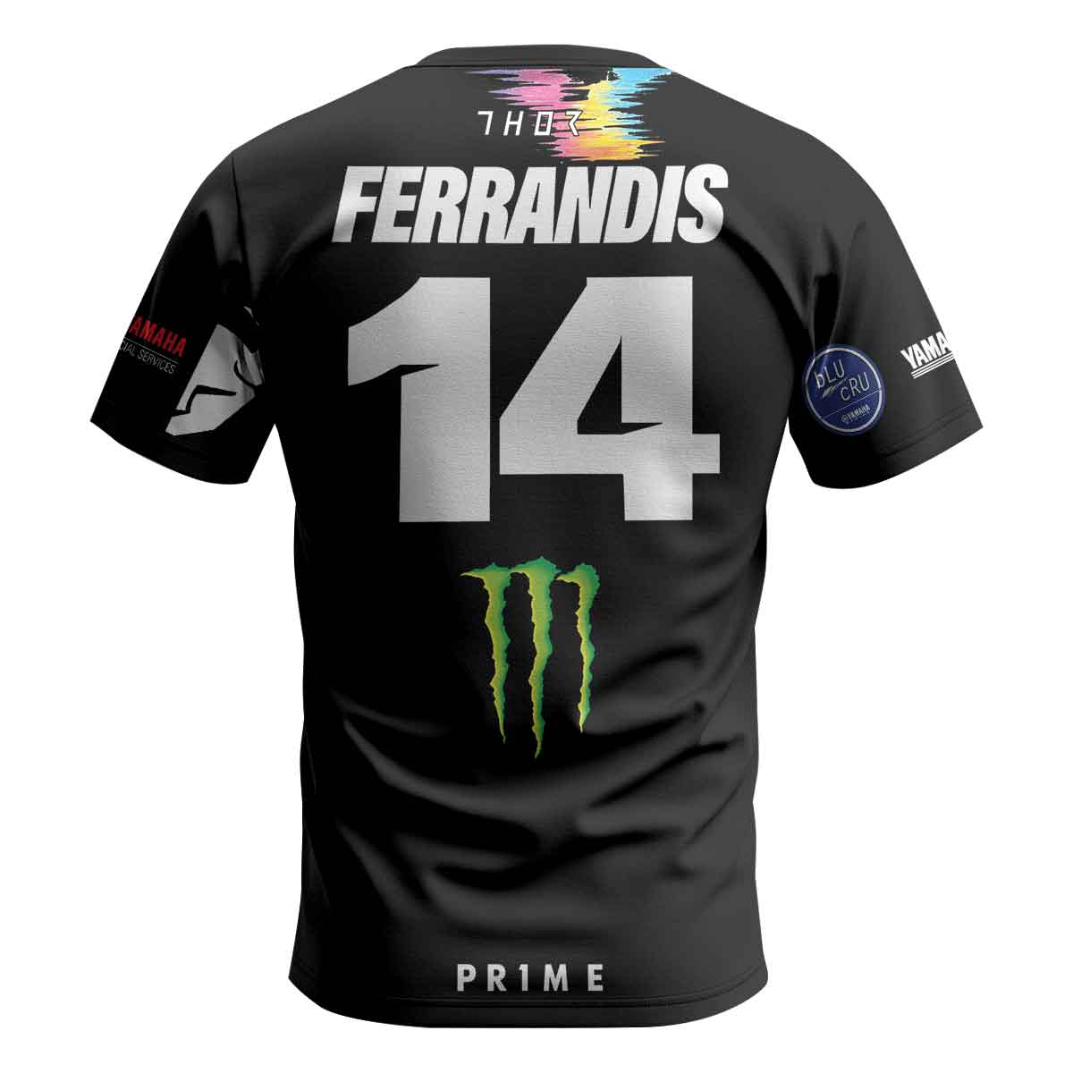 Dylan Ferrandis 14 Monster Rainbow Brush Stroke Short Sleeve Motocross Jersey