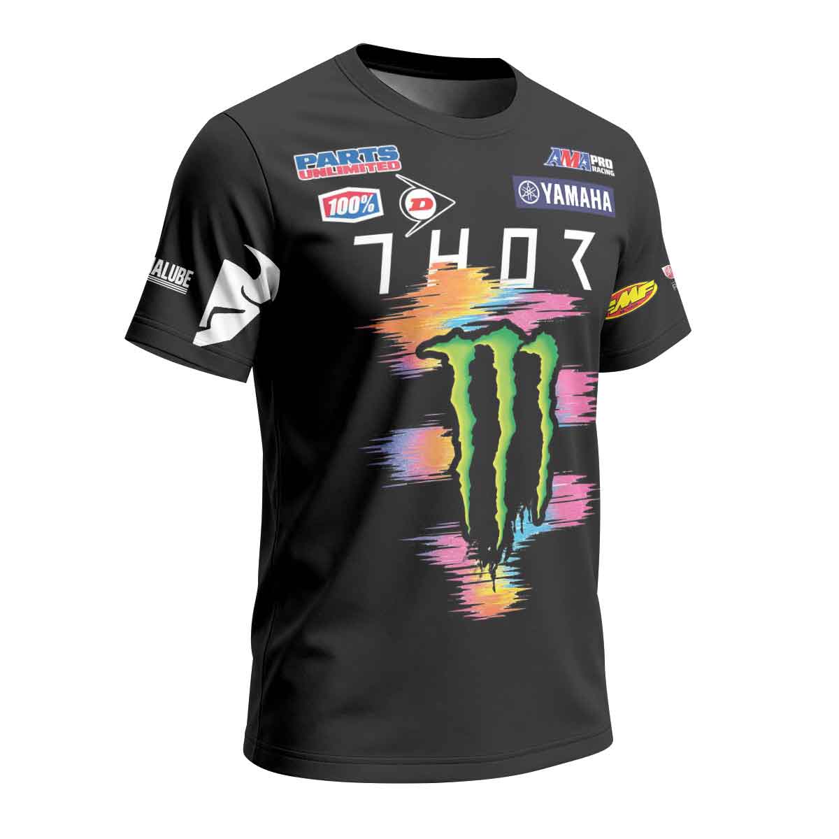 Dylan Ferrandis 14 Monster Rainbow Brush Stroke Short Sleeve Motocross Jersey