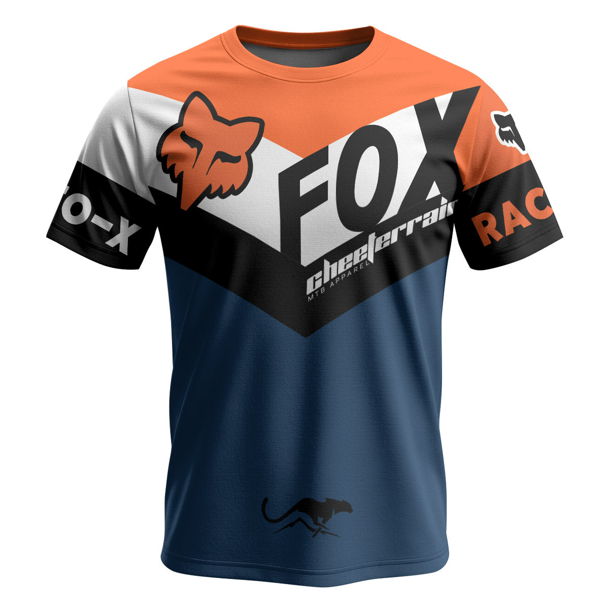 Fox Blue Raceco Short Sleeve Mountain Bike Jersey