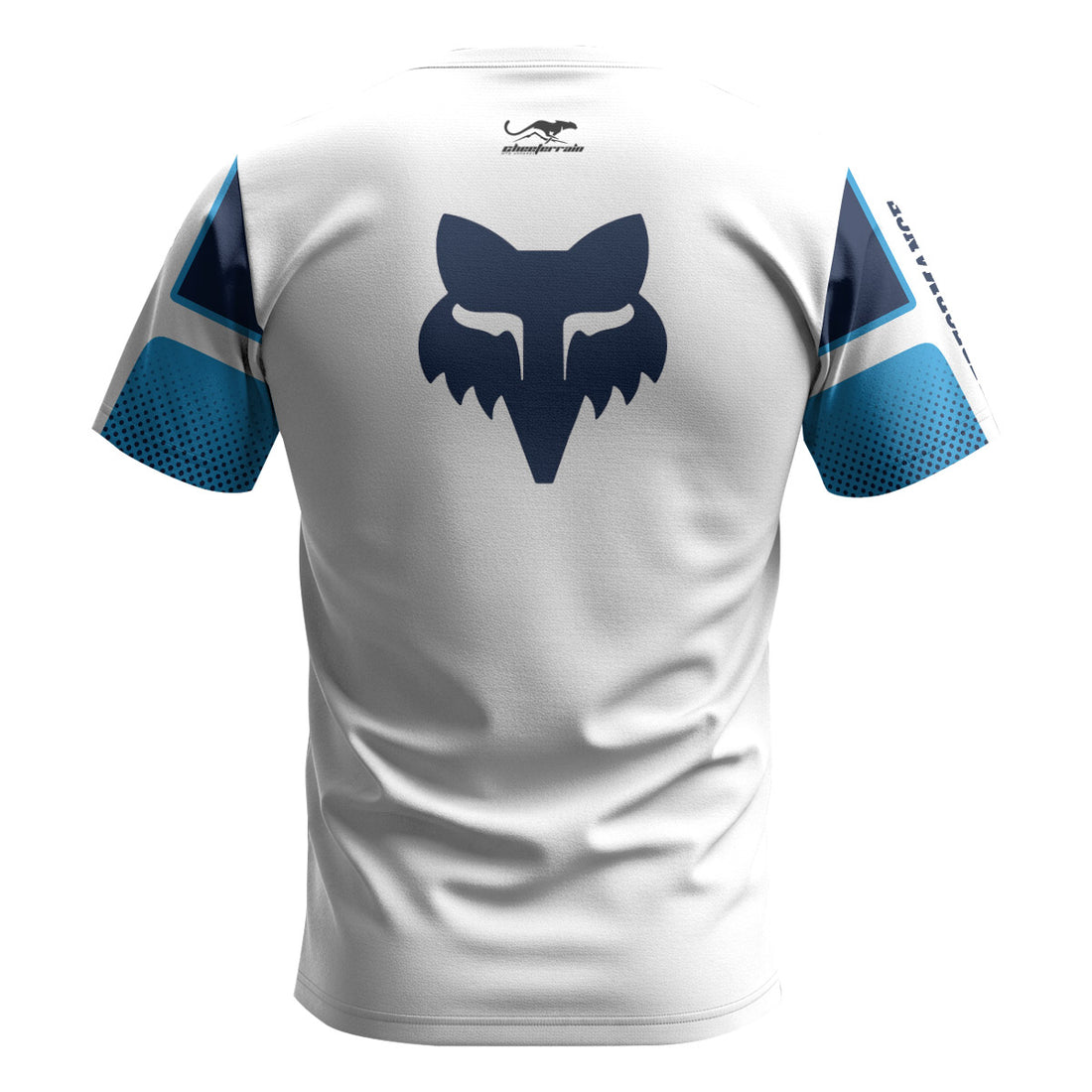 Fox Blue White Performance 36 Short Sleeve Mountain Bike Jersey