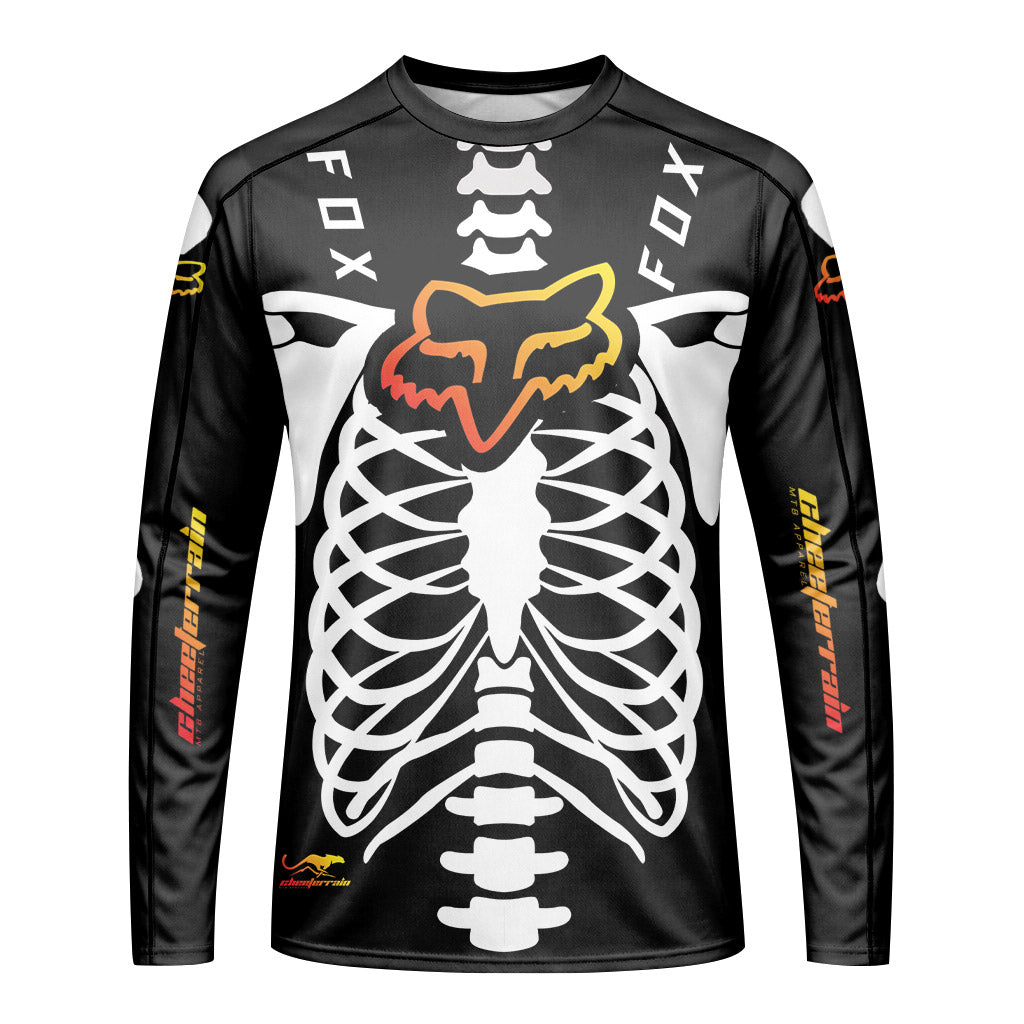 Fox Halloween Evil Clown Long Sleeve Mountain Bike Jersey