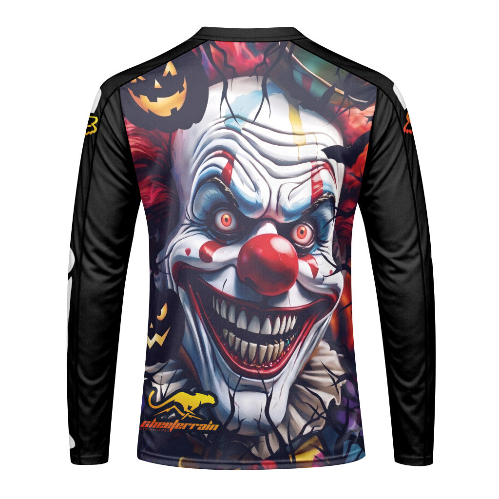 Fox Halloween Evil Clown Long Sleeve Mountain Bike Jersey