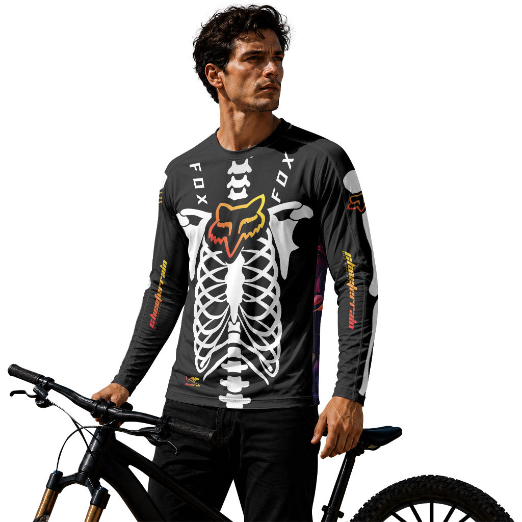 Fox Halloween Evil Clown Long Sleeve Mountain Bike Jersey