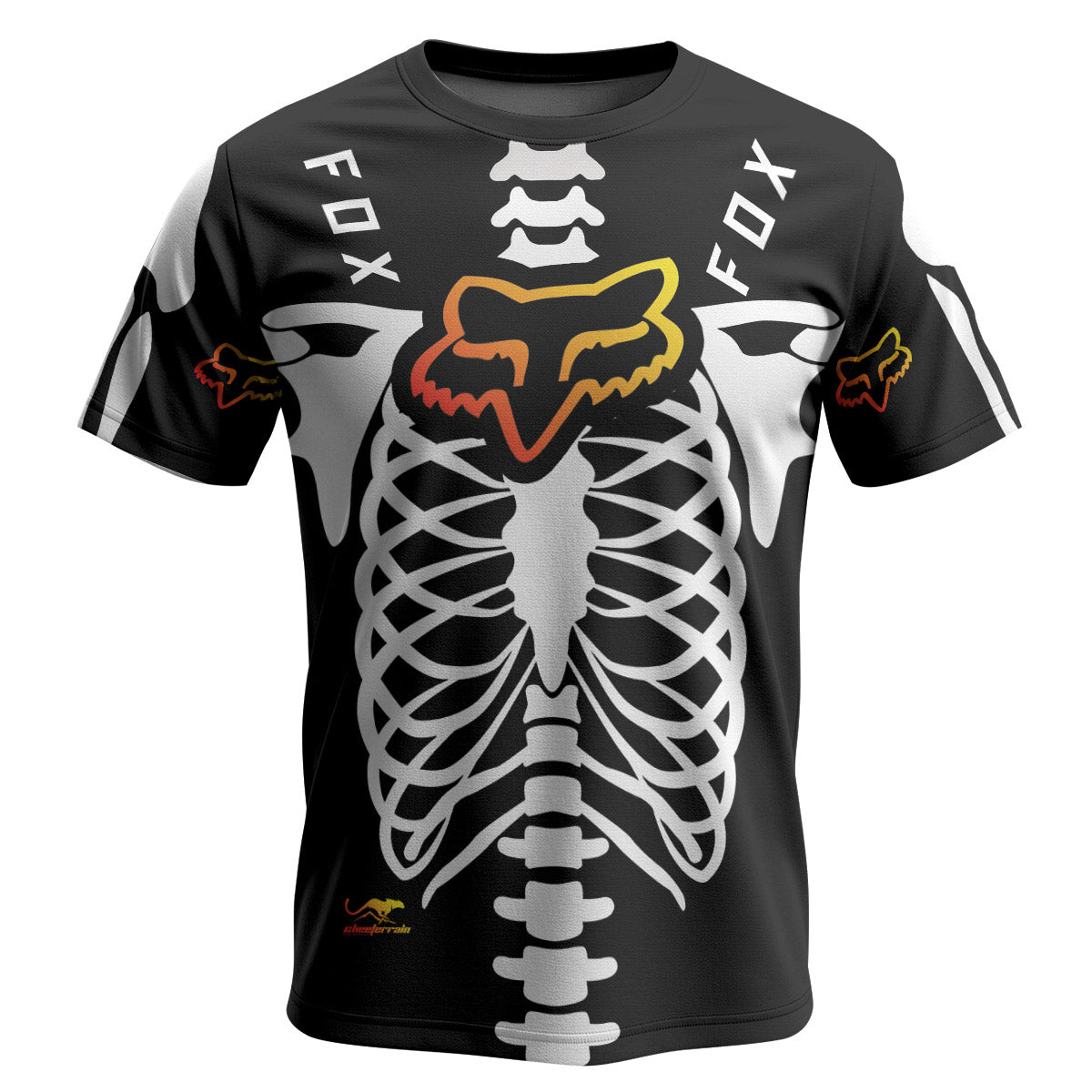 Fox Halloween Evil Clown Youth Short Sleeve Mountain Bike Jersey