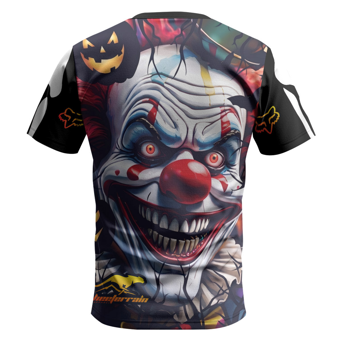 Fox Halloween Evil Clown Youth Short Sleeve Mountain Bike Jersey