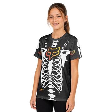 Fox Halloween Evil Clown Youth Short Sleeve Mountain Bike Jersey