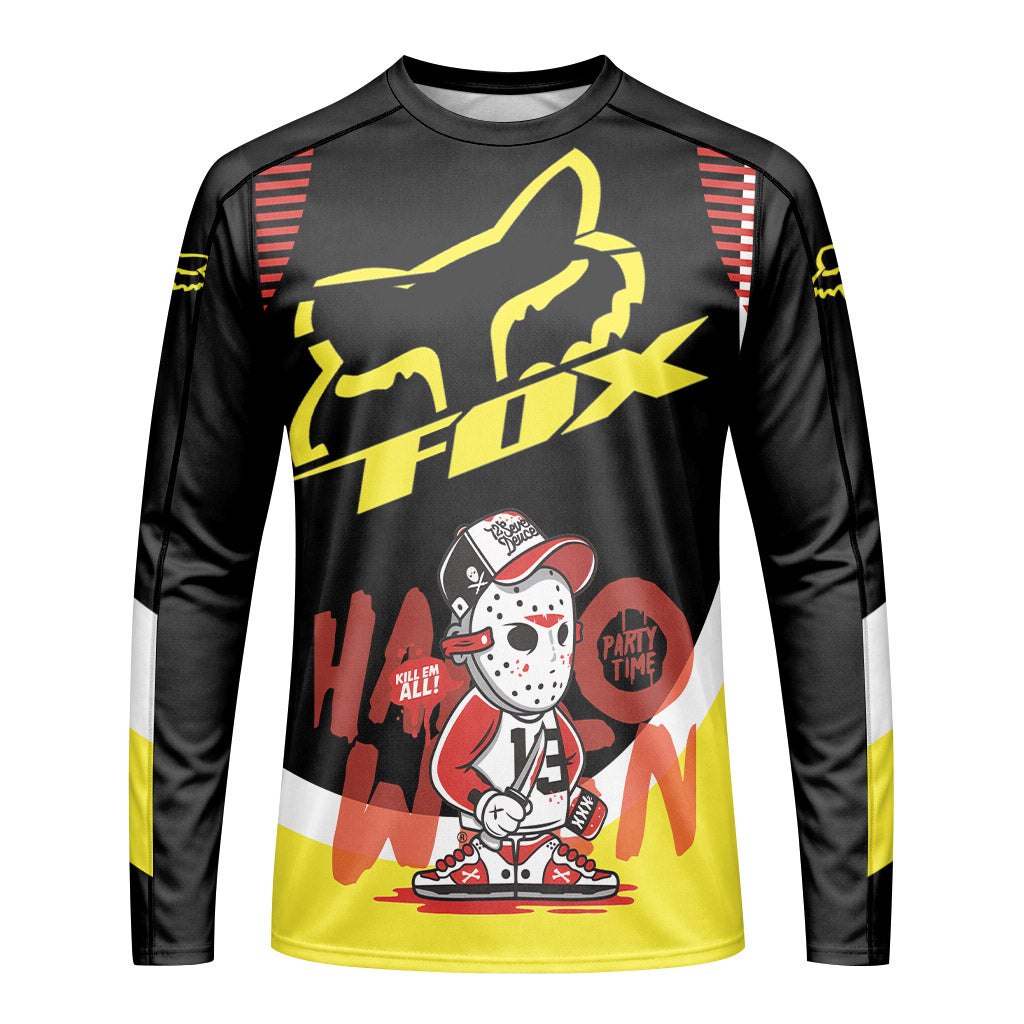 Fox Halloween Jason Party Long Sleeve Mountain Bike Jersey