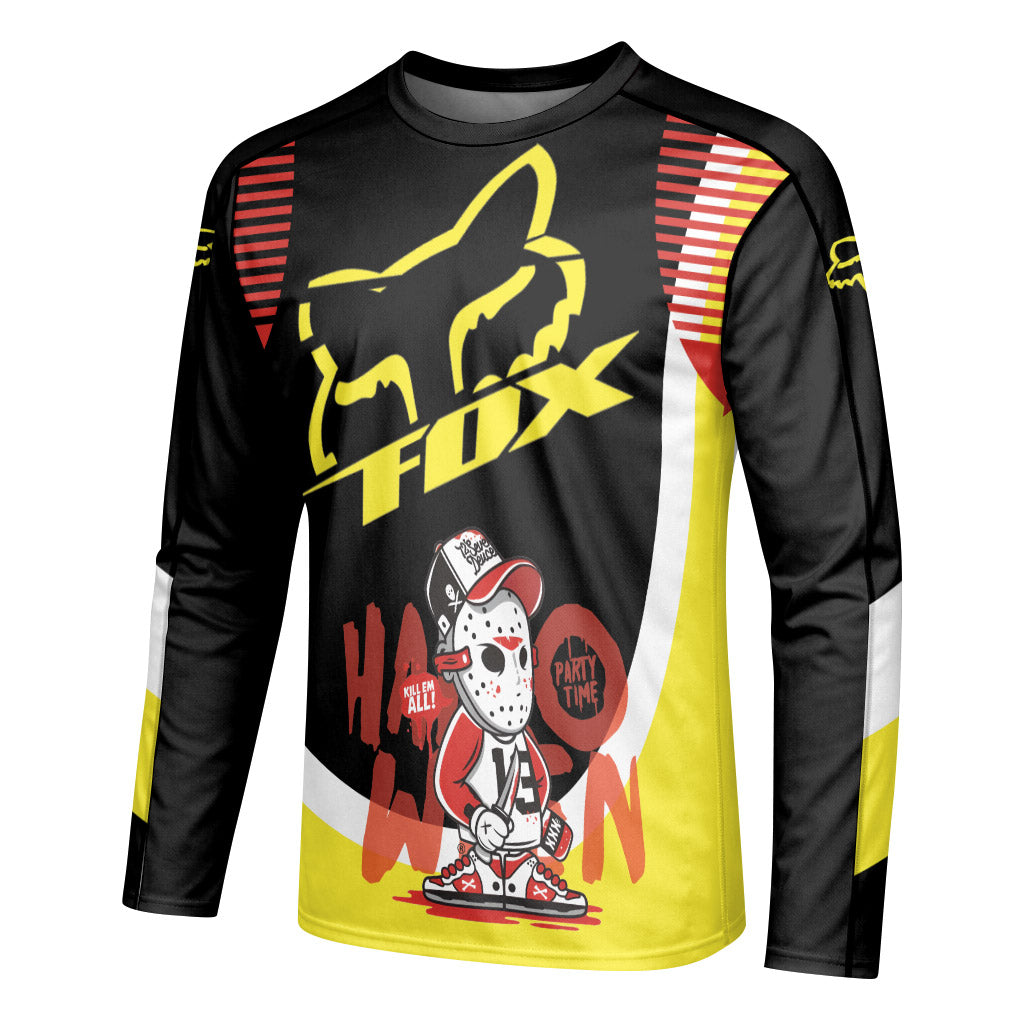 Fox Halloween Jason Party Long Sleeve Mountain Bike Jersey