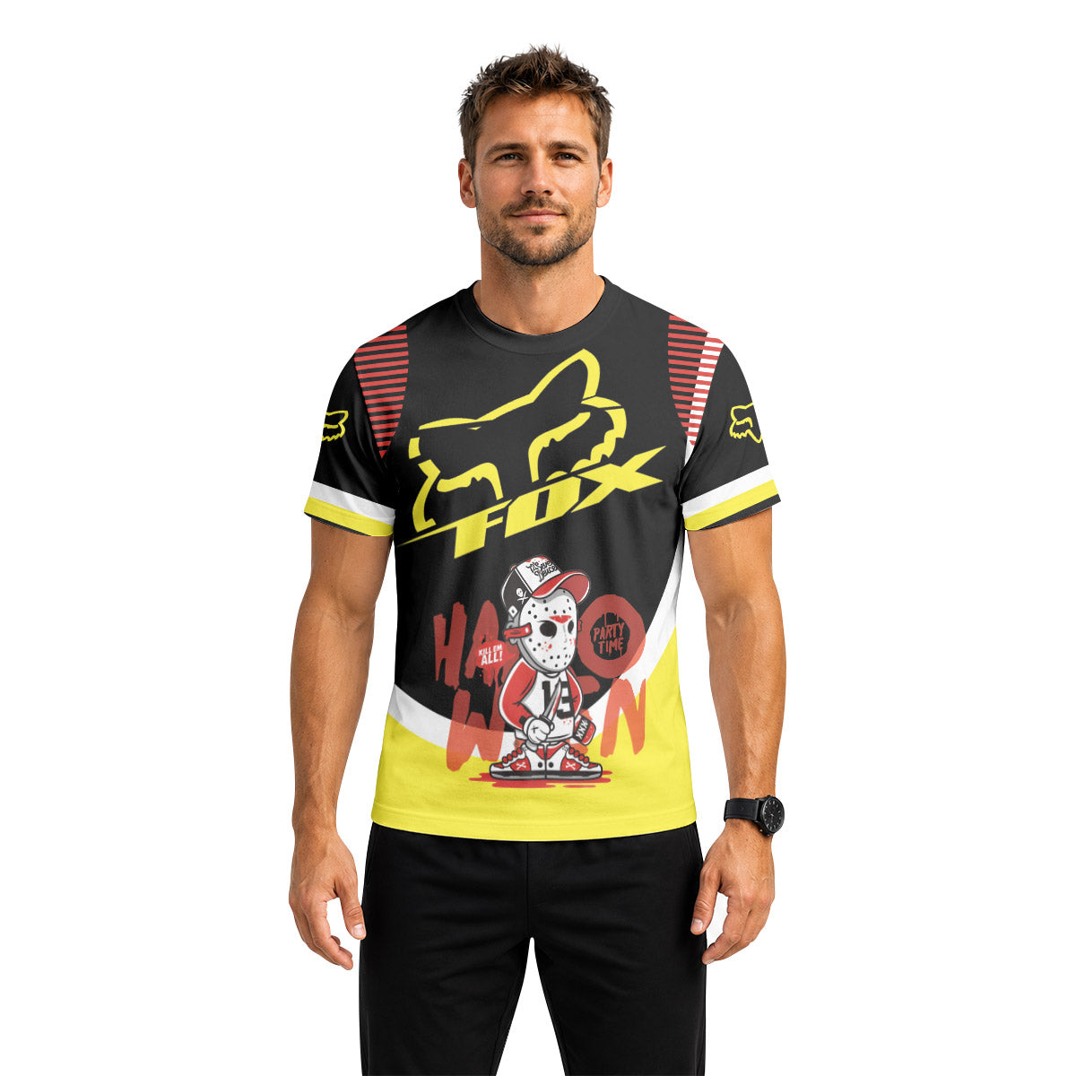 Fox Halloween Jason Party Short Sleeve Mountain Bike Jersey