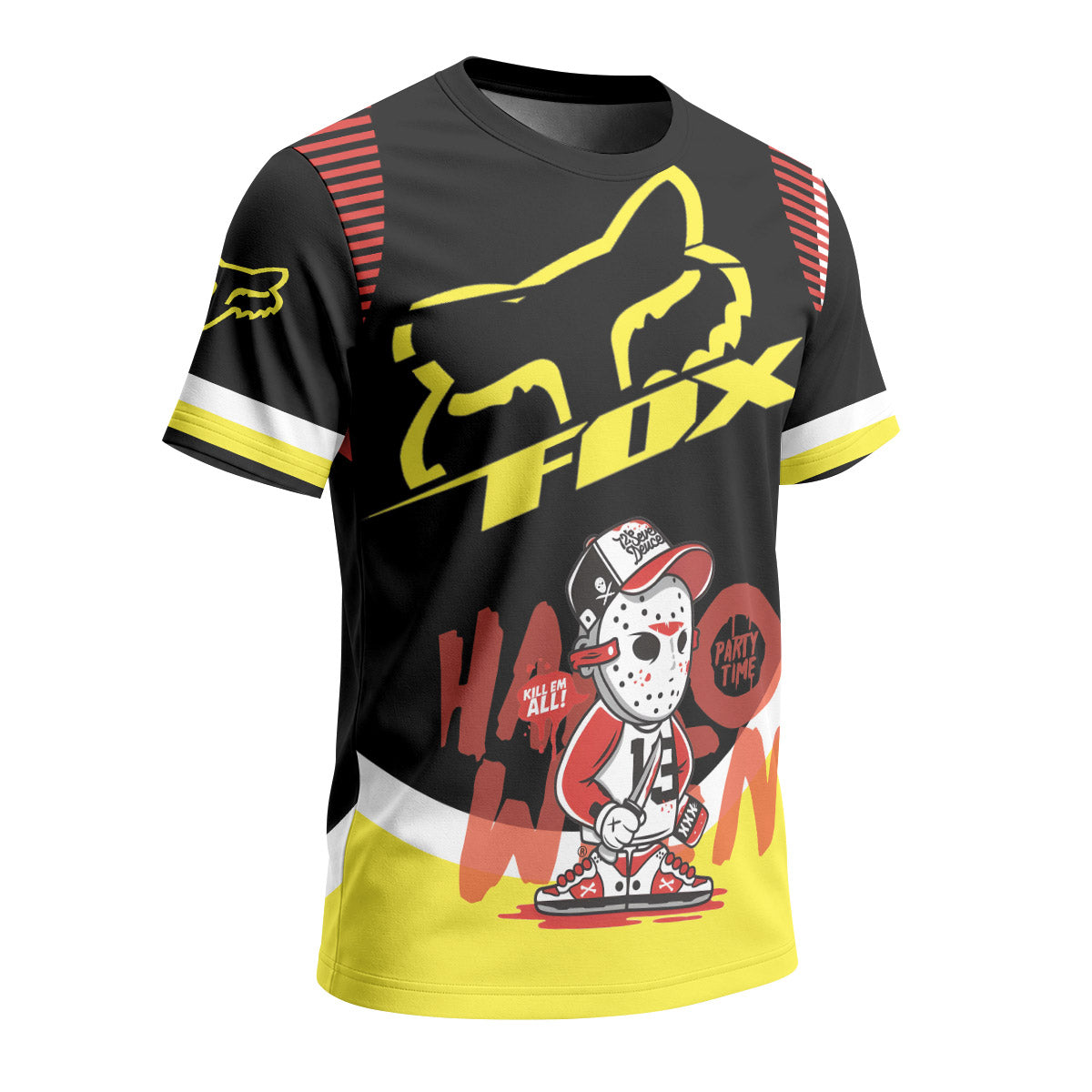 Fox Halloween Jason Party Short Sleeve Mountain Bike Jersey
