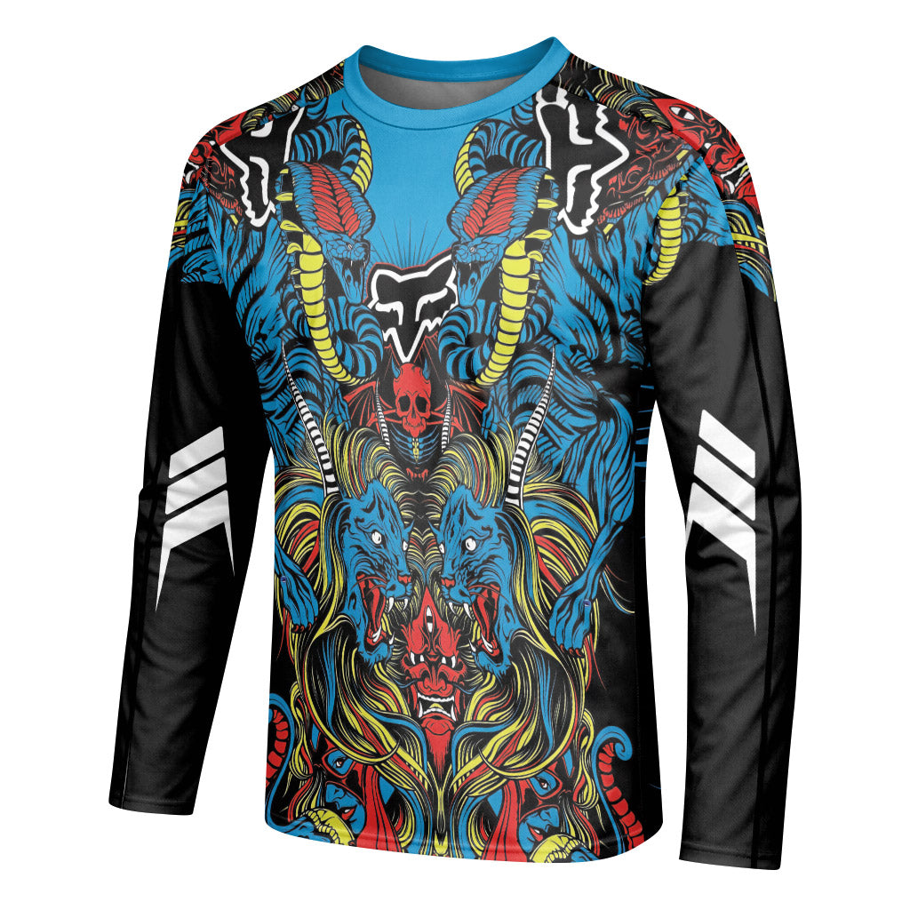 Fox Japanese Tattoo Long Sleeve Mountain Bike Jersey