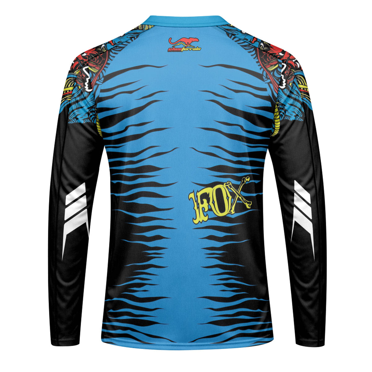 Fox Japanese Tattoo Youth Long Sleeve Mountain Bike Jersey