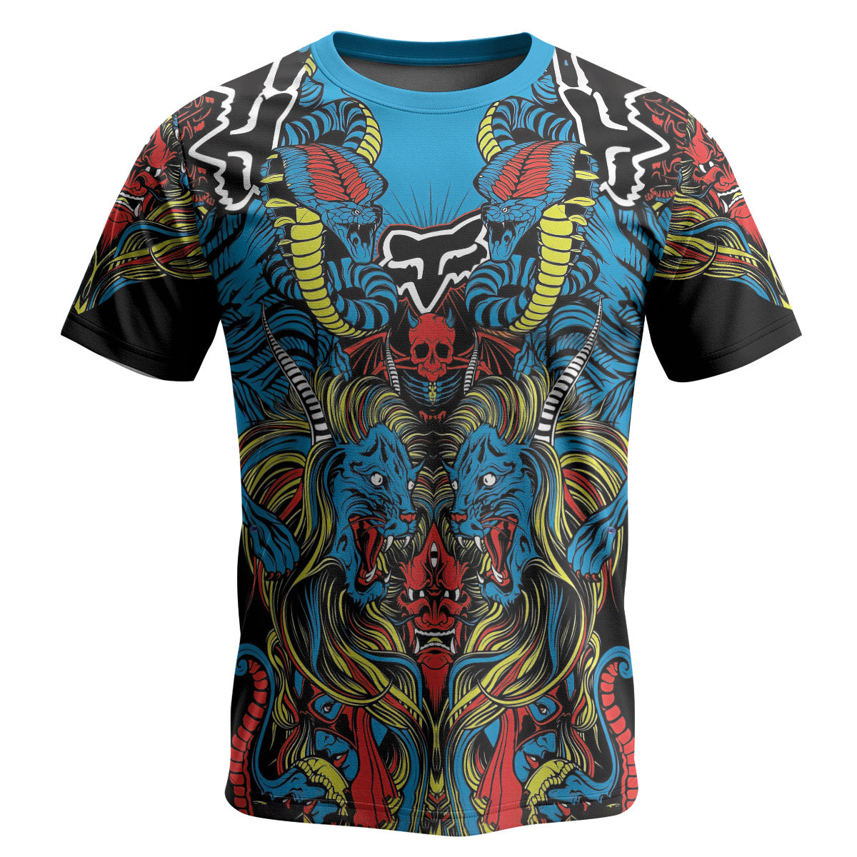 Fox Japanese Tattoo Youth Short Sleeve Mountain Bike Jersey