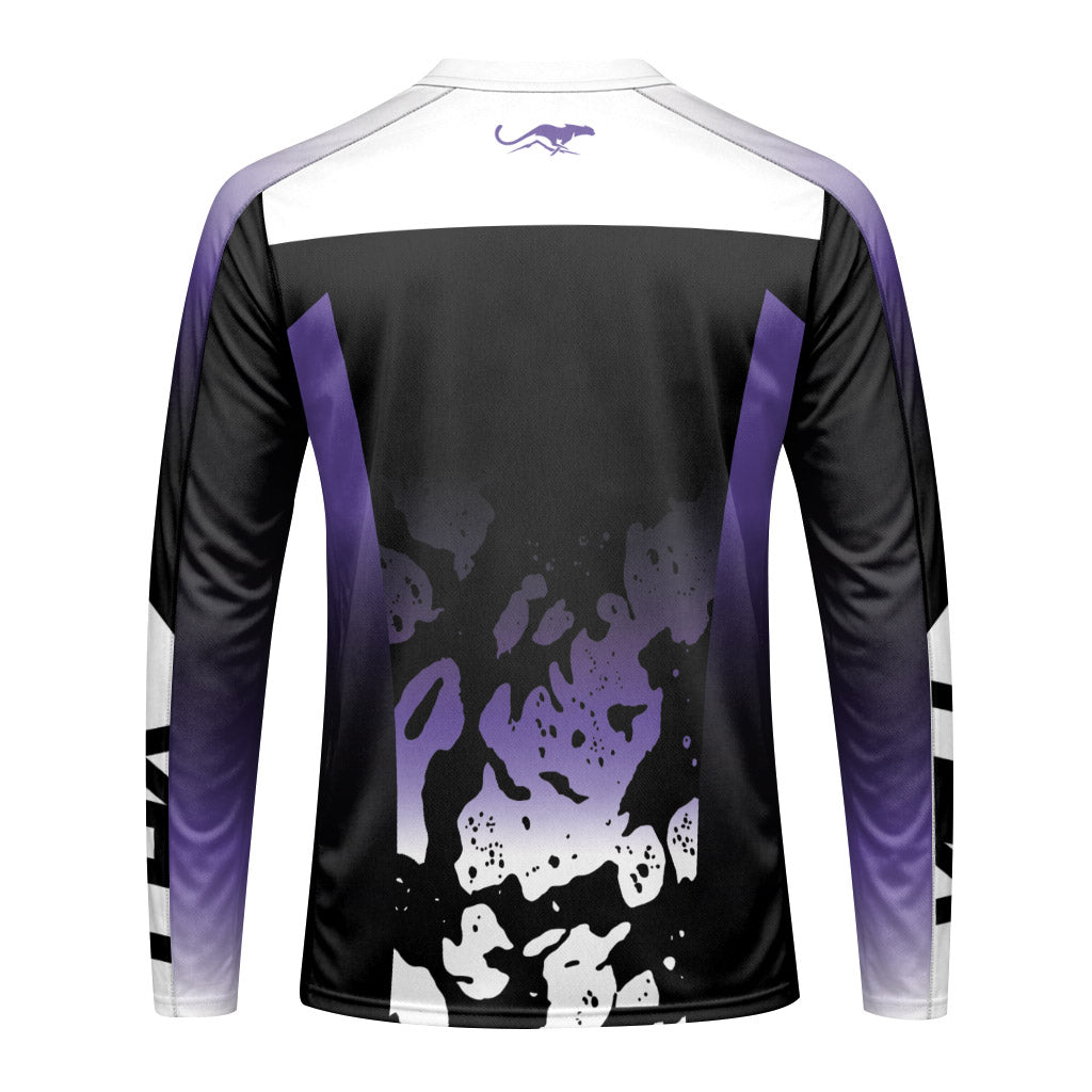 Fox Purple Gradient Ink Long Sleeve Mountain Bike Jersey