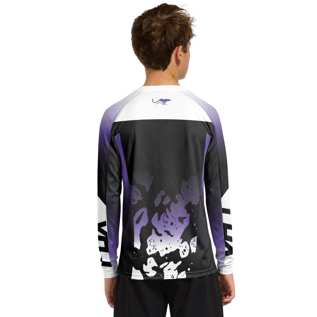 Fox Purple Gradient Ink Youth Long Sleeve Mountain Bike Jersey