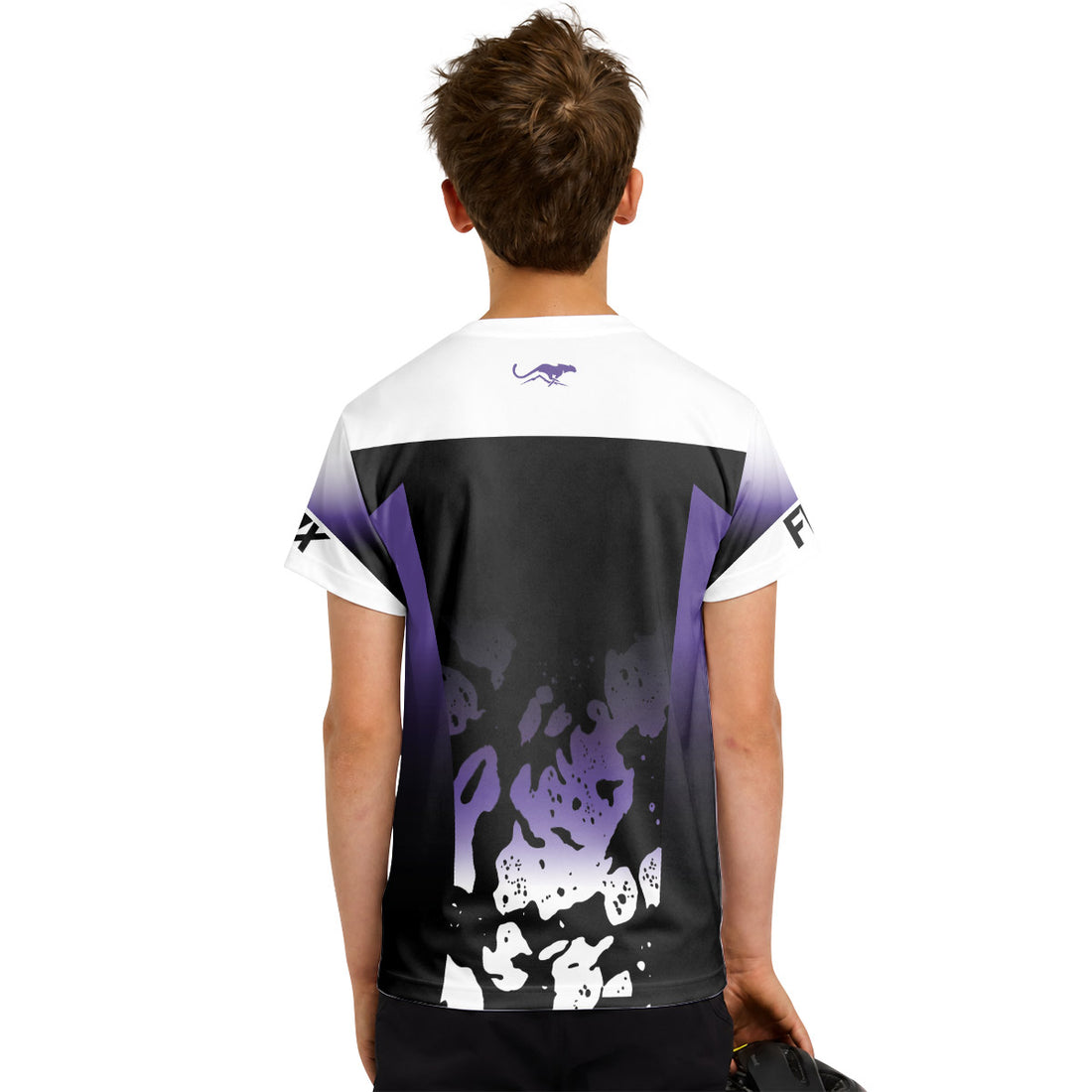 Fox Purple Gradient Ink Youth Short Sleeve Mountain Bike Jersey