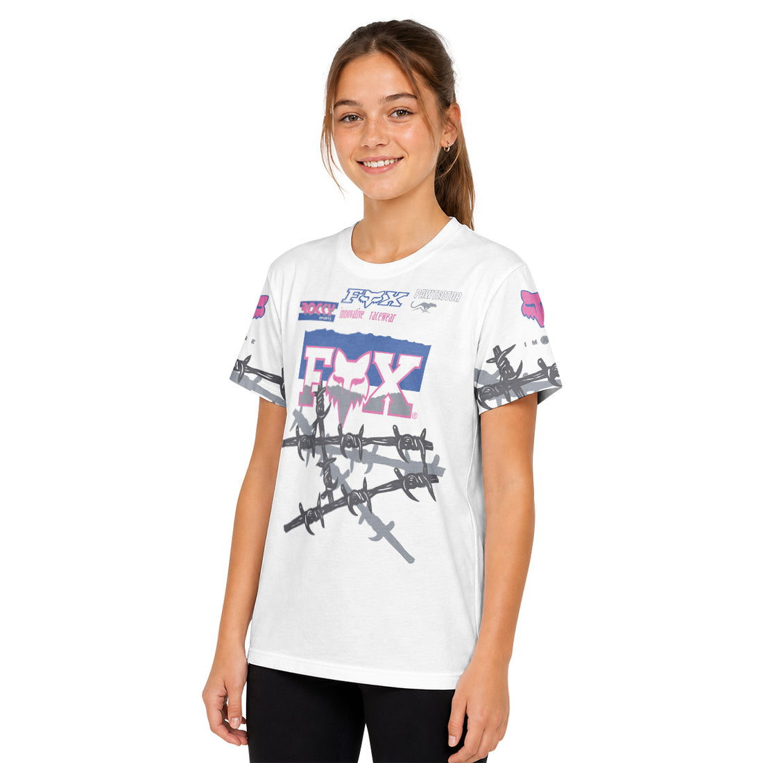 Fox Racing Barbed Wire Youth Short Sleeve Mountain Bike Jersey