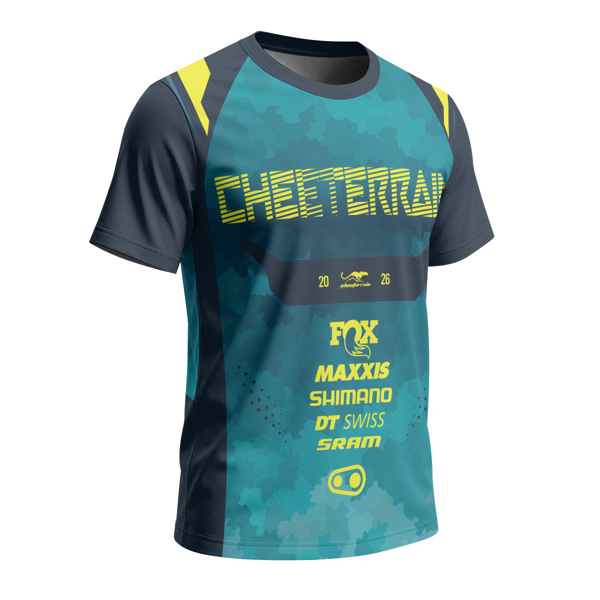 Fox Racing Black Teal Short Sleeve Mountain Bike Jersey