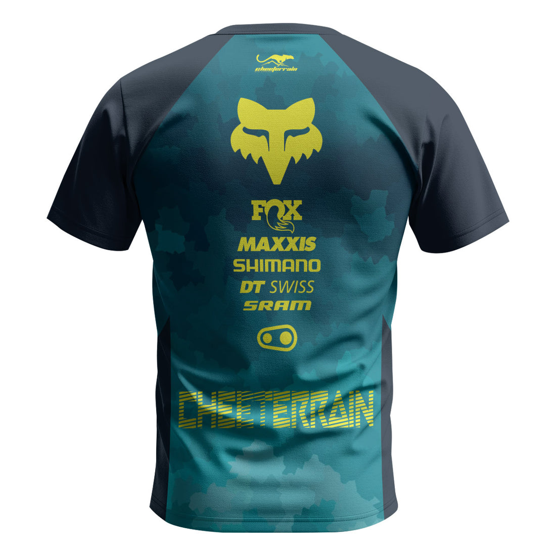 Fox Racing Black Teal Short Sleeve Mountain Bike Jersey
