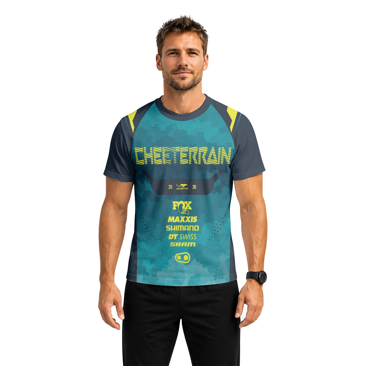 Fox Racing Black Teal Short Sleeve Mountain Bike Jersey