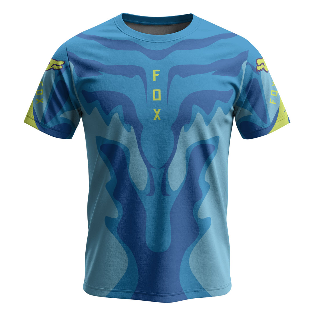Fox Racing Blue Flame Youth Short Sleeve Mountain Bike Jersey