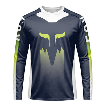 Fox Racing Green Shadow Gradient Long Sleeve Mountain Bike Jersey
