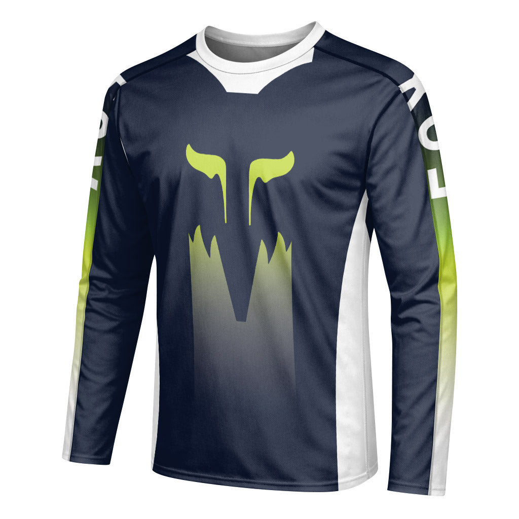 Fox Racing Green Shadow Gradient Long Sleeve Mountain Bike Jersey