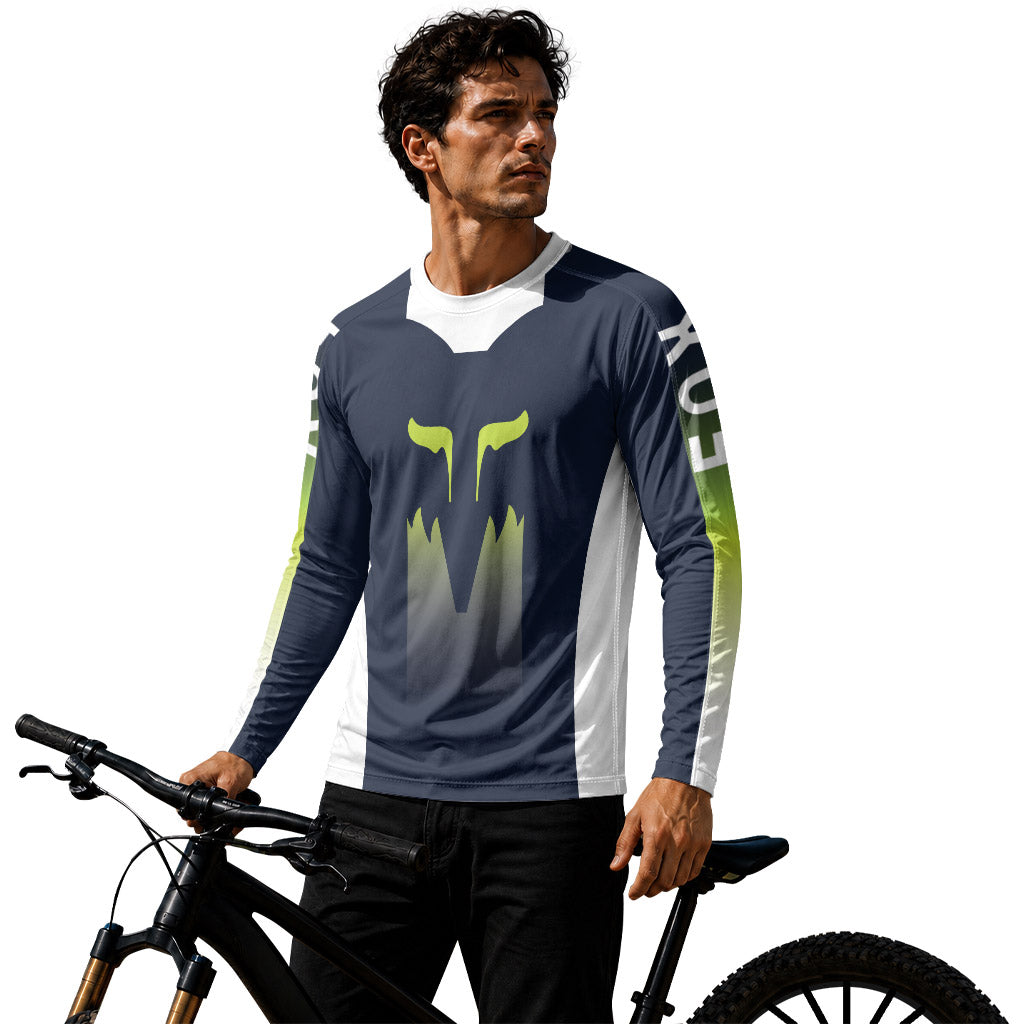 Fox Racing Green Shadow Gradient Long Sleeve Mountain Bike Jersey