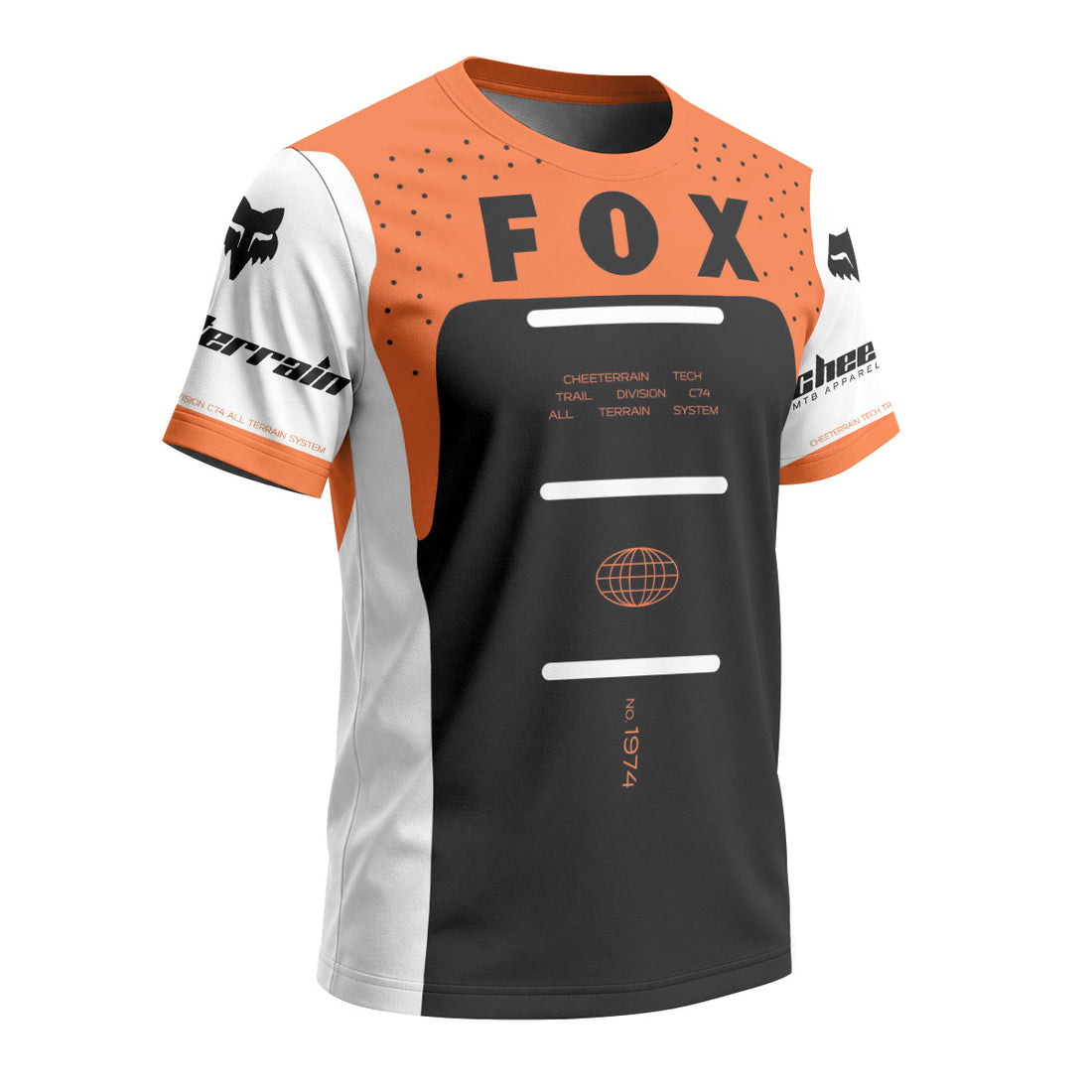 Fox Racing Orange Black Short Sleeve Mountain Bike Jersey
