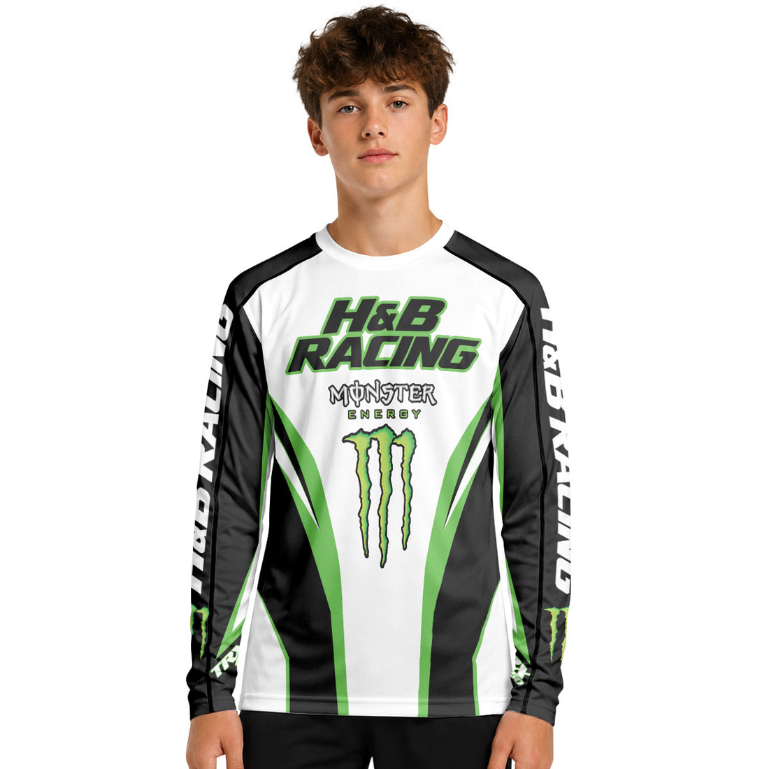 H&B Racing Monster Youth Long Sleeve Motocross Jersey