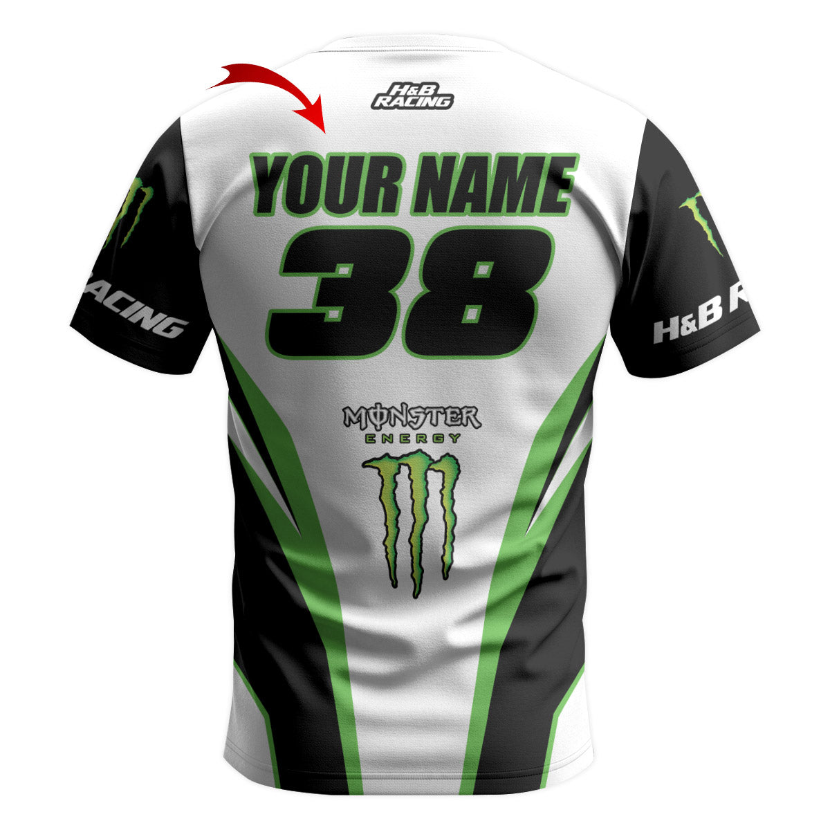 H&B Racing Monster Youth Short Sleeve Motocross Jersey