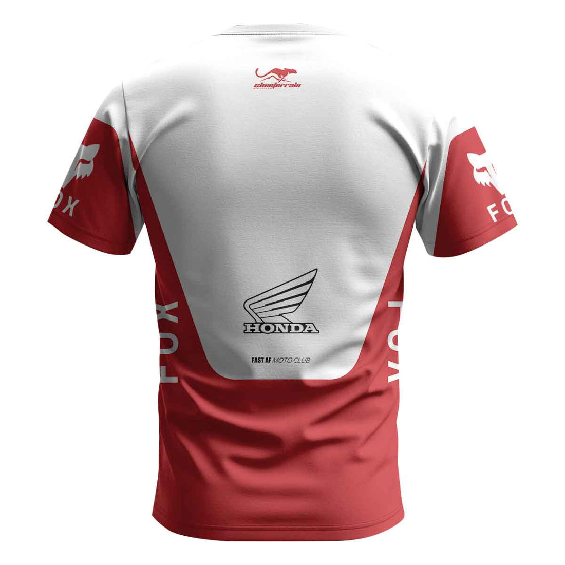 Honda Racing Red White Short Sleeve Mountain Bike Jersey