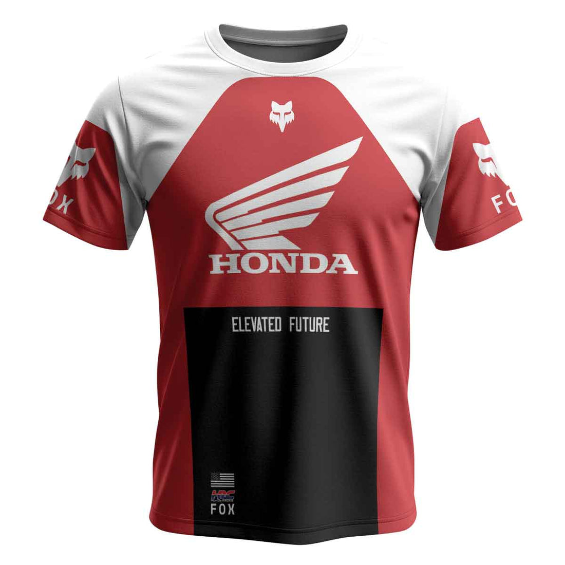 Honda Racing Red White Short Sleeve Mountain Bike Jersey
