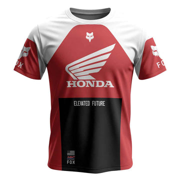 Honda Racing Red White Short Sleeve Mountain Bike Jersey