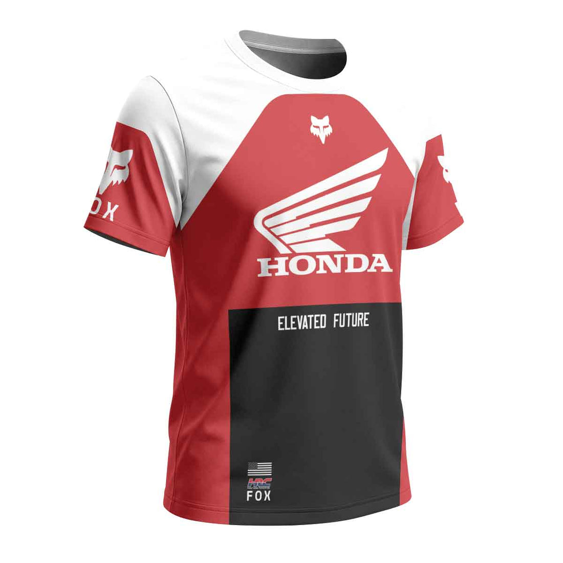 Honda Racing Red White Short Sleeve Mountain Bike Jersey