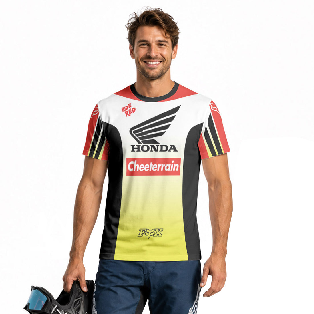 Honda Ride Red Short Sleeve Motocross Jersey
