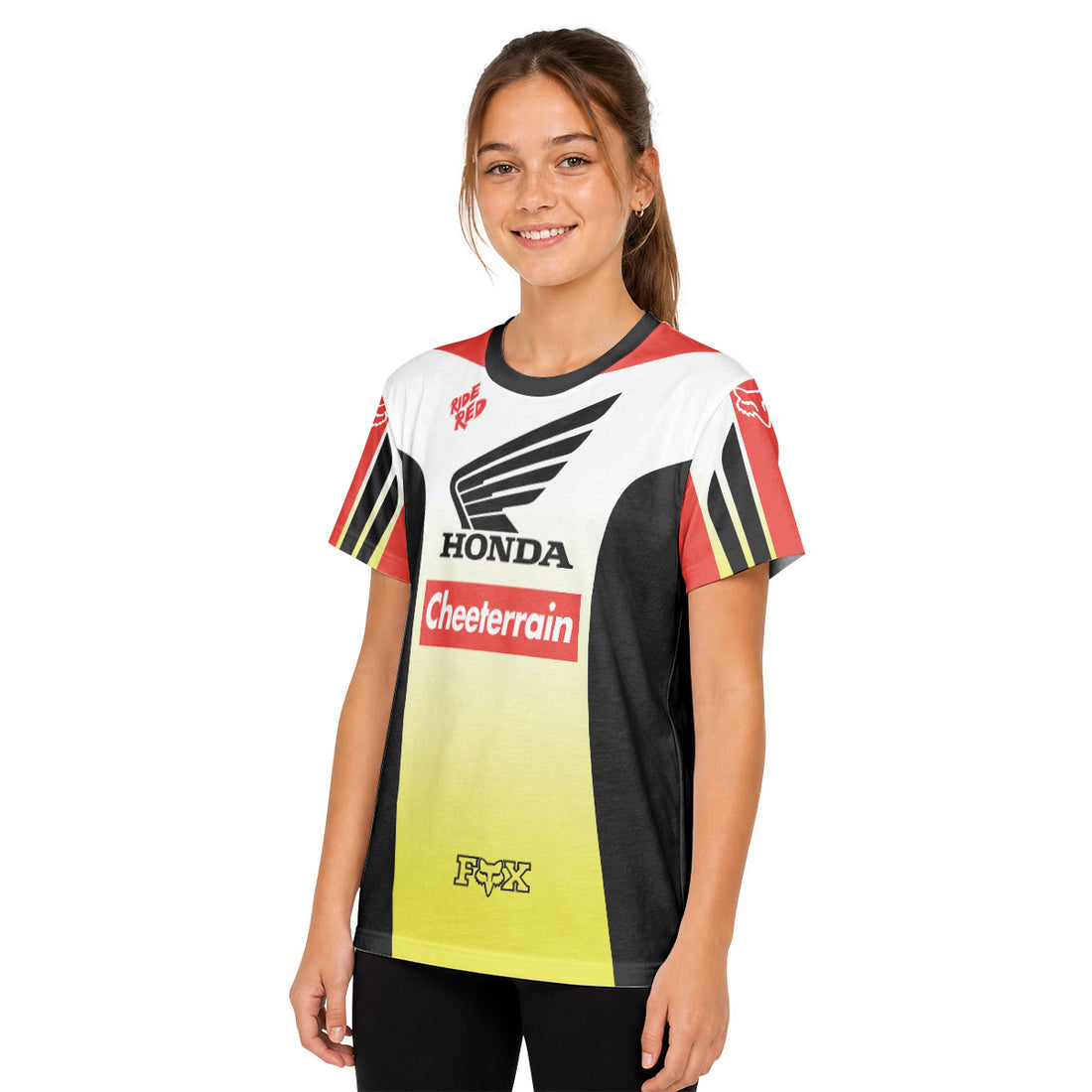 Honda Ride Red Youth Short Sleeve Motocross Jersey