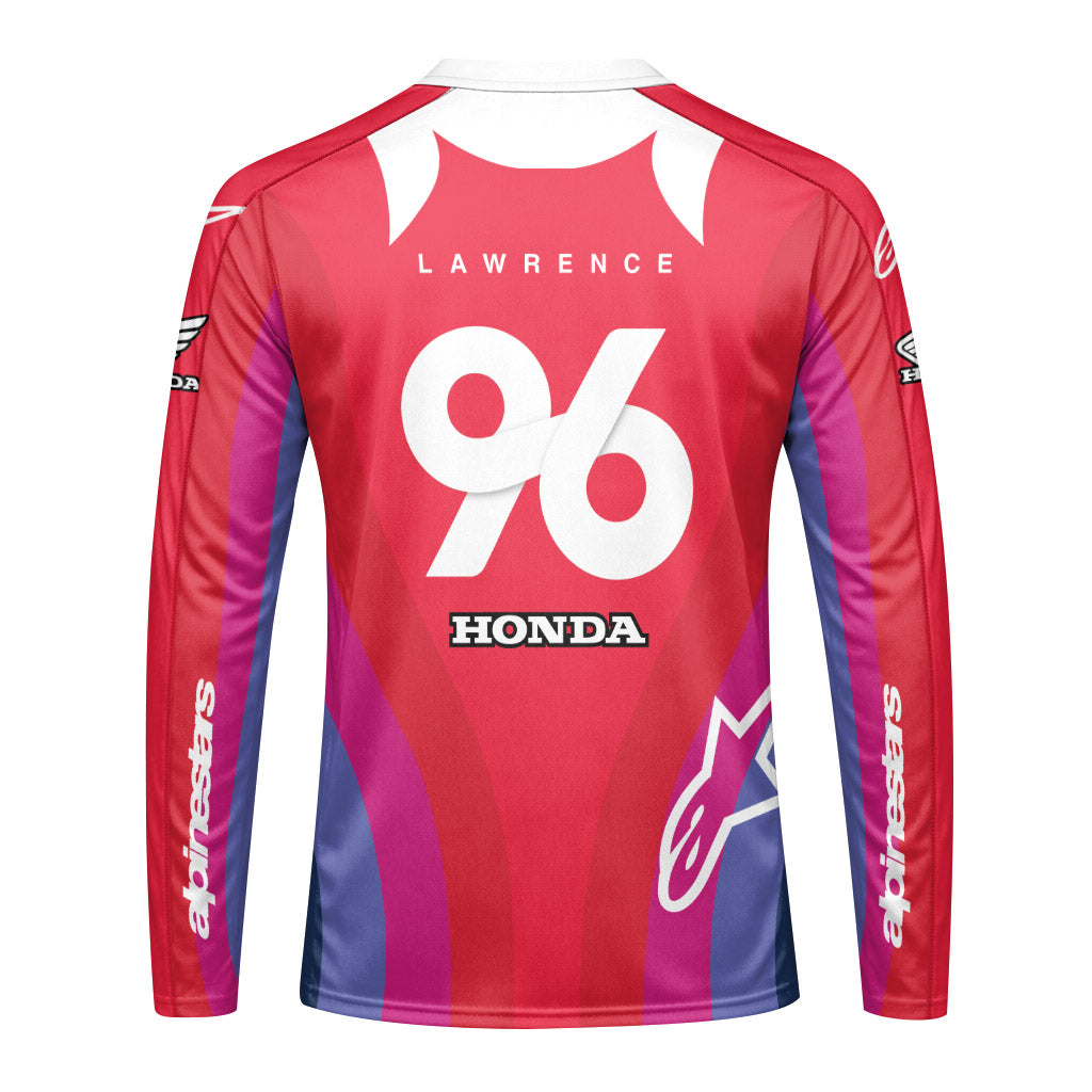 Hunter Lawrence 96 Honda White Red Long Sleeve Motocross Jersey