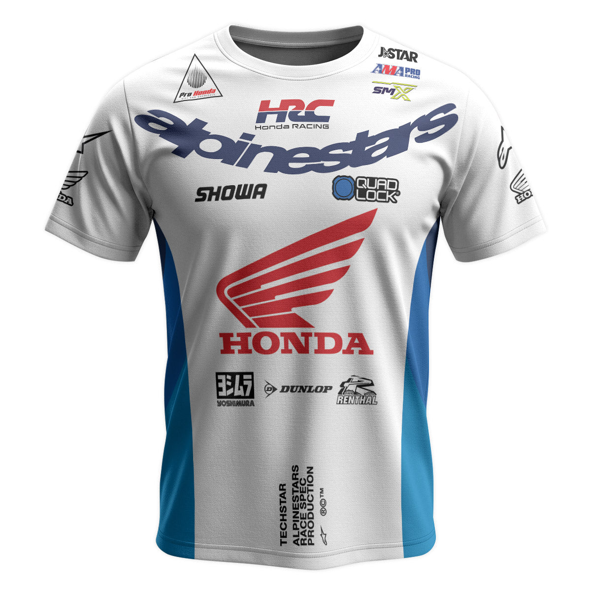 Hunter Lawrence 96 Honda White Red Short Sleeve Motocross Jersey
