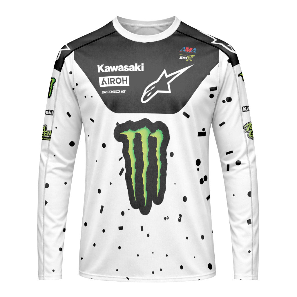 Jason Anderson 21 Alpinestars Black White Long Sleeve Motocross Jersey