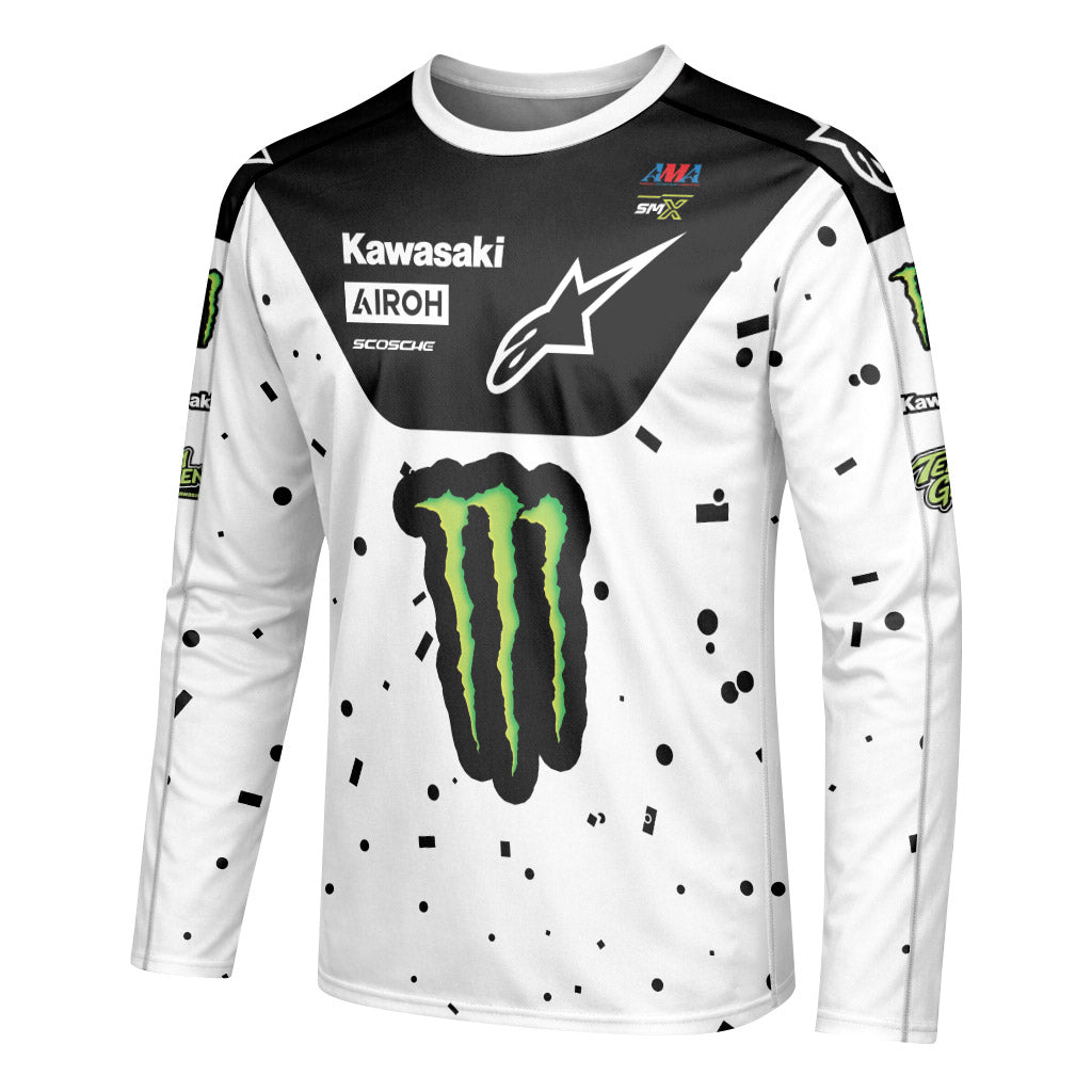 Jason Anderson 21 Alpinestars Black White Long Sleeve Motocross Jersey