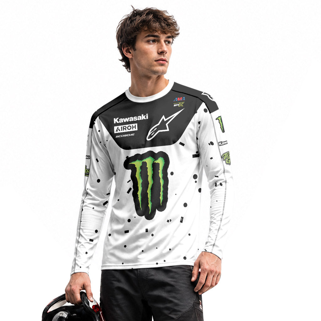 Jason Anderson 21 Alpinestars Black White Long Sleeve Motocross Jersey