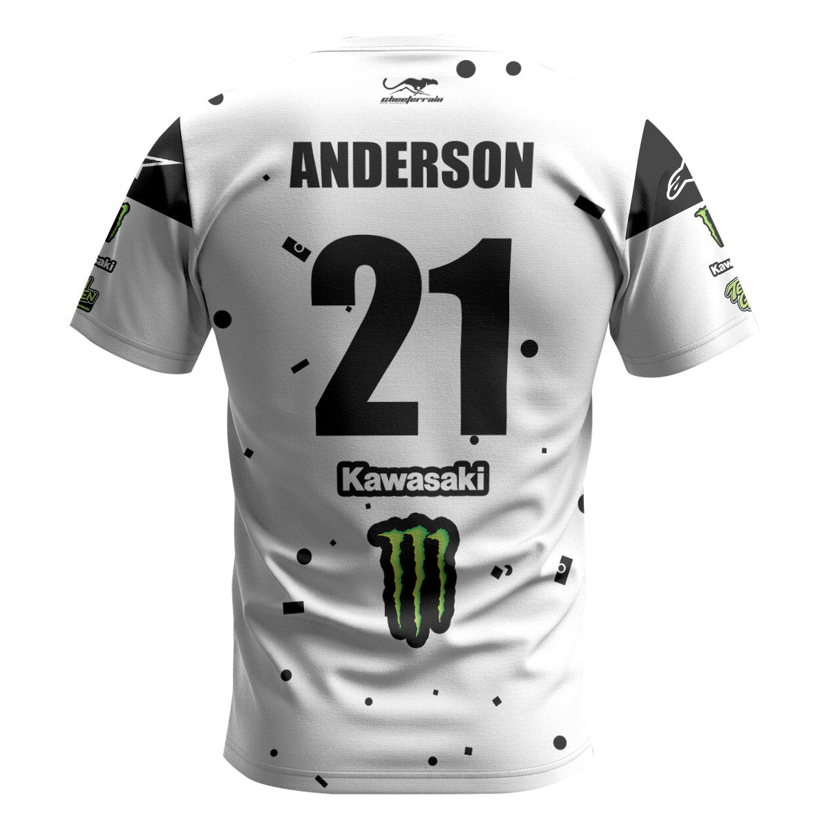 Jason Anderson 21 Alpinestars Black White Short Sleeve Motocross Jersey