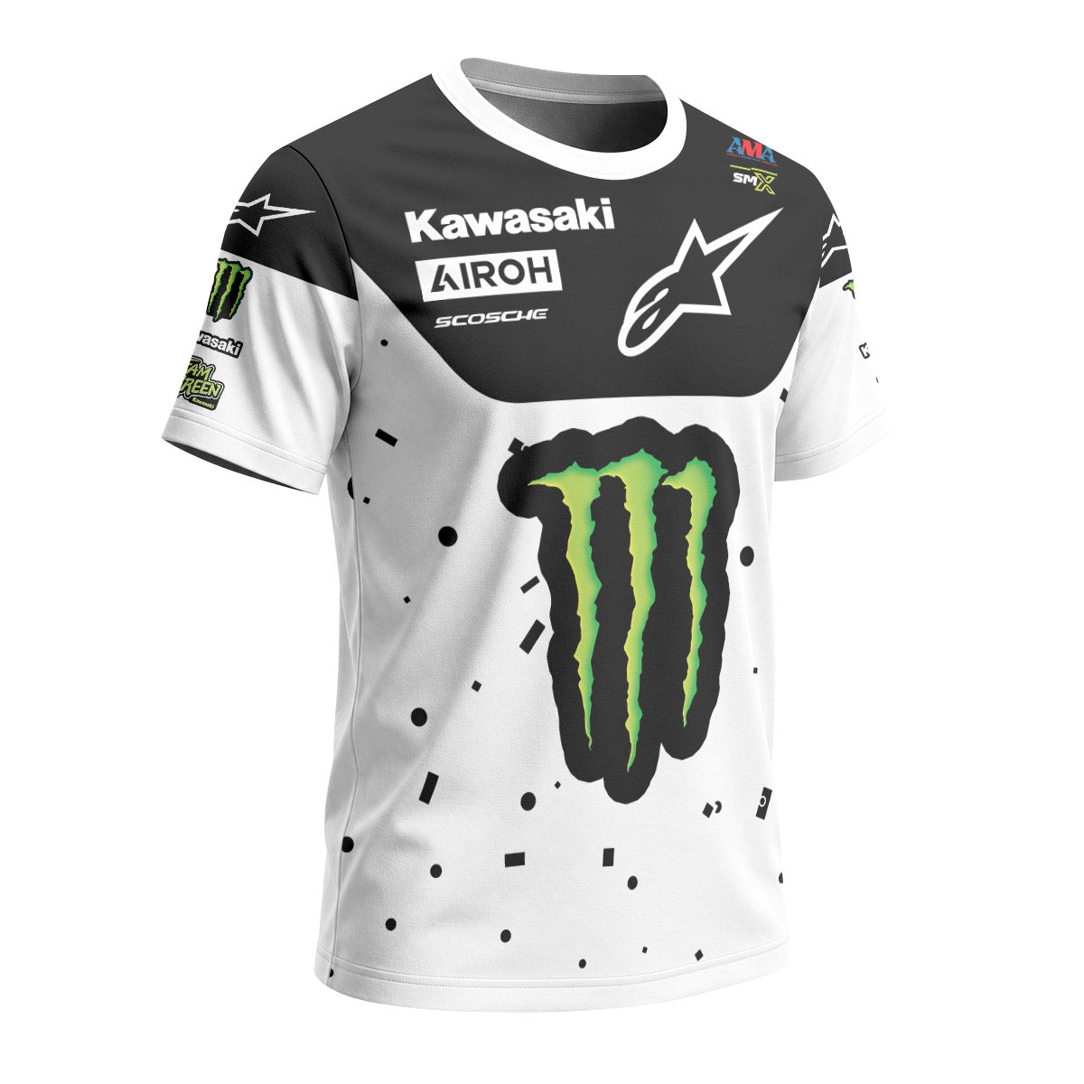 Jason Anderson 21 Alpinestars Black White Short Sleeve Motocross Jersey
