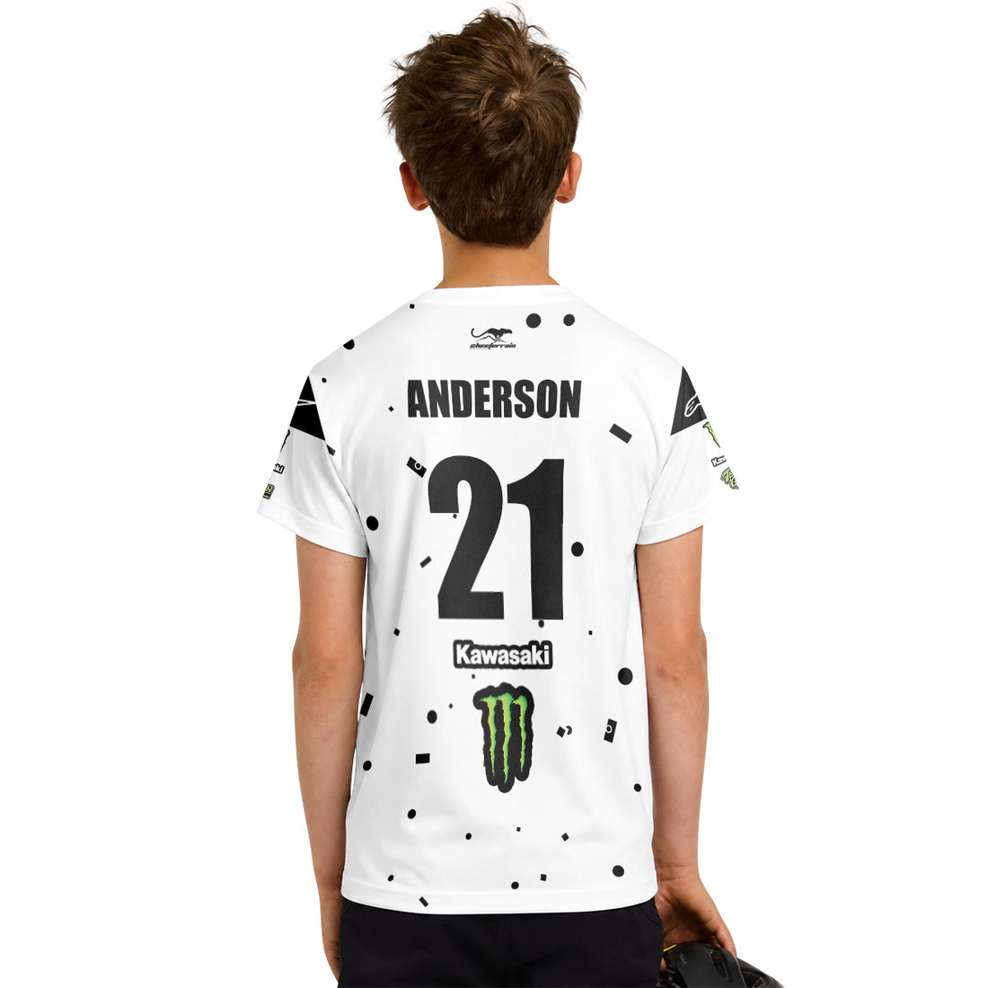 Jason Anderson 21 Alpinestars Black White Youth Short Sleeve Motocross Jersey